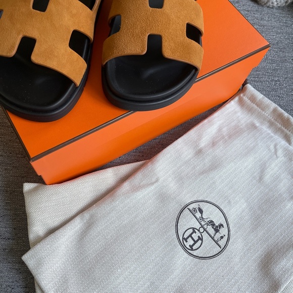 * Sold * Brand New Hermes Chypre - Naturel Suede, 38 - Picture 6 of 6